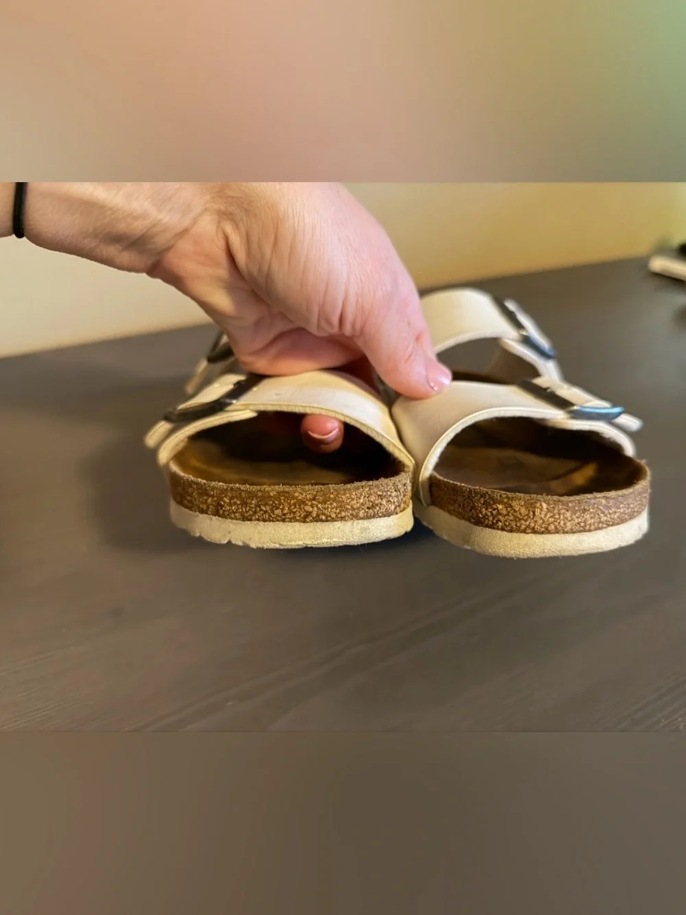 Birkenstock Arizona White Two-Buckle Sandals - Picture 12 of 12
